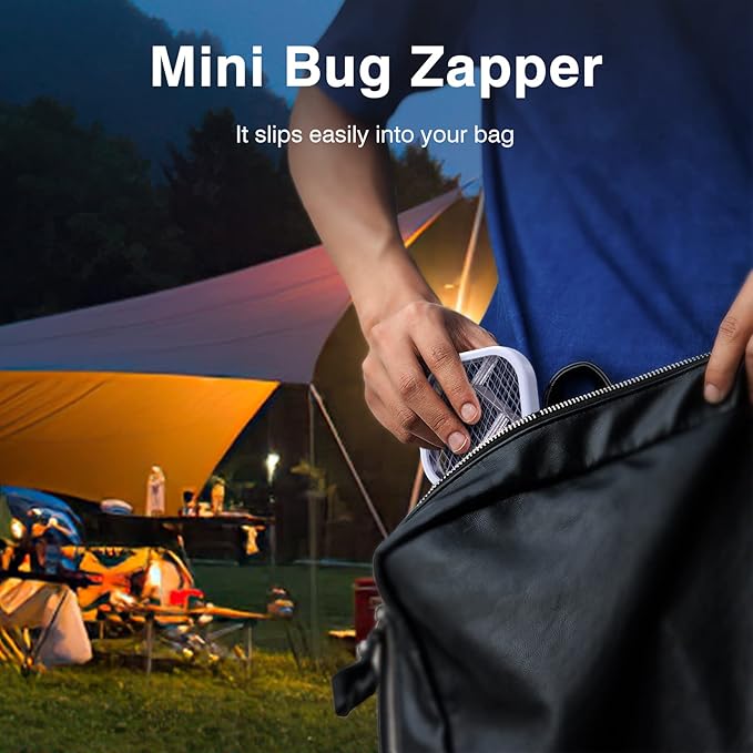 Electric Mosquito Killer Racket with 2-in-1 LED Flashlight – Rechargeable Bug Zapper