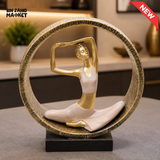 ELEGANT BALLERINA CIRCULAR DECOR SCULPTURE
