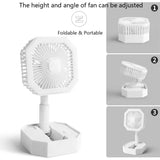 Diagonal Foldable Fan, Multipurpose Mini Table Fan, Personal Cooling Fan with Night Light, 2 In 1 Summer Silent Cool Fan, Usb Rechargeable Portable Fan With Led Night