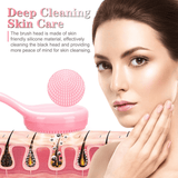 Silicon Facial Cleansing Brush, Soft Face Massage Wash Brush, Exfoliator Face Wash Scrub Cleanser
