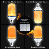 LED Flame Bulb, Yellow Flickering Lamp With Upside Down Effect, LED Dynamic Flame Effect Light, Indoor and Outdoor Home Decoration Flame Blub, Summer Flame LED Flame Light Bulb