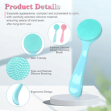 Silicon Facial Cleansing Brush, Soft Face Massage Wash Brush, Exfoliator Face Wash Scrub Cleanser