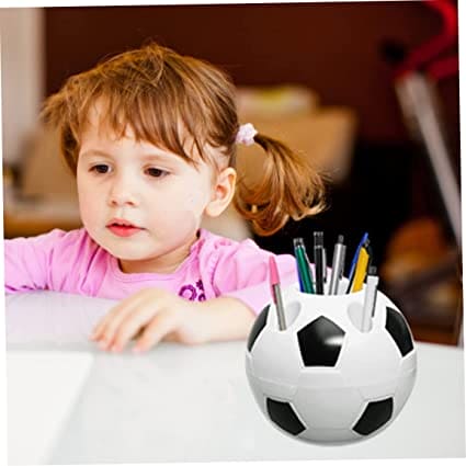 Football Desk Organizer, Creative Football Pen Holder, Desktop Soccer Shape Style Pencil Container, Multifunctional Pen Pencil Holder