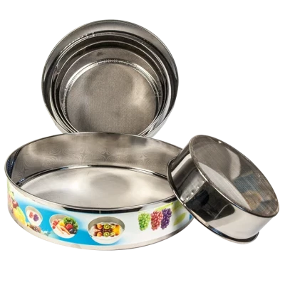 Set Of 6 Flour Strainer, Stainless Steel Mesh Sieve Set, Kitchen Household Flour Sieve, Circular Fine Mesh Baking Tool