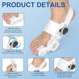Adjustable Big Toe Straightener Support, Universal Adjustable Big Toe Corrector, Professional Bunion Correction Foot Brace
