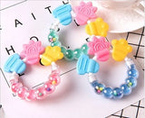Baby Teething Chewable Ring, Grinding Silicone Rattles Teether Toy, Akuku Chewing Water Teething, Silicone Necklace Teethers, Baby Toy Food Grade Rattle Molar Silicone Teether