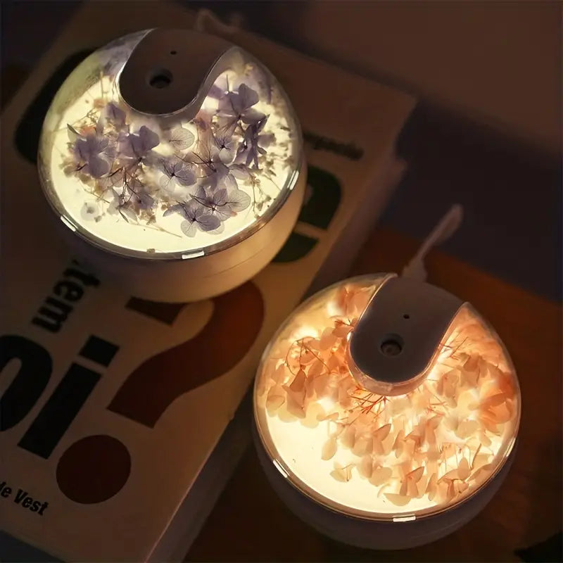 Eternal Flower Humidifier, Mini Aroma Diffuser, Home Ultrasonic Mist Maker Fogger, Desktop Humidifier For Office Dormitory And Vehicle, Portable Air Freshener, Light USB Mute Air Humidifier, Essential Oil Diffuser