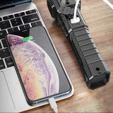 Omni Cop Flashlight, Super Bright LED Flashlight With Safety Hammer, Portable Work Light, Outdoor Adventure Lighting, Long Distance Beam Rescue Flashlight, Multifunctional 4 Modes Flashlight, Torch with Hammer Window Glass and Seat Belt Cutter