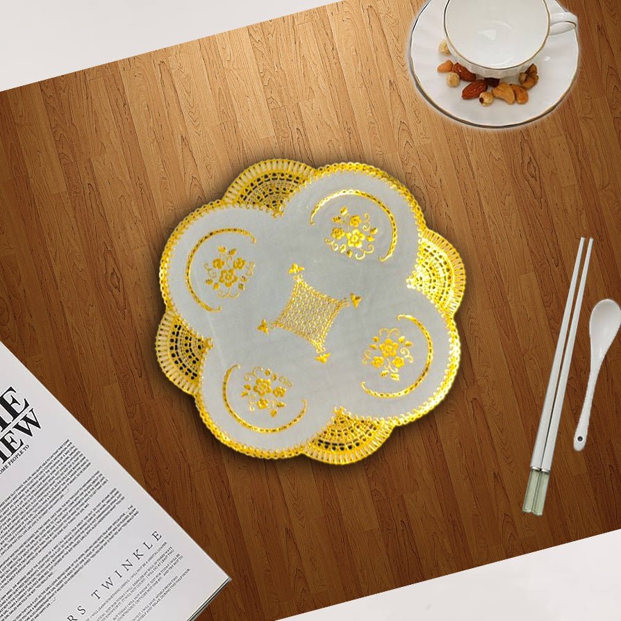 Fancy Dining Table Mat (Net Design) – Elegant Washable Table Placemat