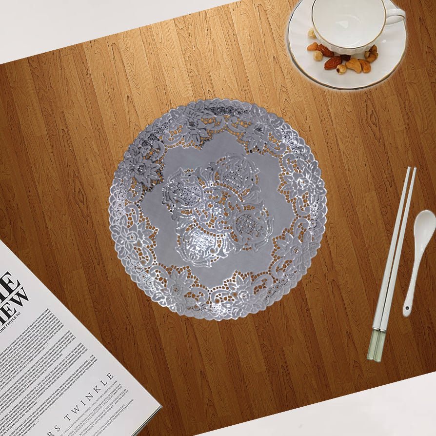 Fancy Dining Table Mat (Net Design) – Elegant Washable Table Placemat