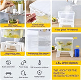 3.5L Party Drink Dispenser With Stand, Transparent Freezer Water Jugs, Cold Kettle Water Pitcher With Tap Jug, Summer Large Cold Kettle With Faucet, Beverage Dispenser Water Cool Jug, Plastic Pitcher With Lid, Beverages Dispenser With Dual Use Stand