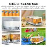 Cold Drink Barrel, 5.3L Drinks Container Bucket, Plastic Juice Dispenser with Faucet and Lid, Beverage Dispenser With Spigot, Clear Beverage Kettle with Lid for Kitchen Home Party, Summer Drink Dispenser With Spike, Universal Plastic Drink Dispenser