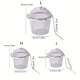 Easy Mesh Filter With Chain, Herbal Sieve Infuser, Reusable Stainless Steel Seasoning, Kitchen Filter Sachet with Chain, Herbal Ball Cooking Tools with Chain, Kitchen Filter Sachet with Chain, Multifunctional Fine Mesh Strainer, Ball Condiment Container