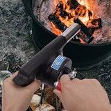 Manual BBQ Blower, Barbecue Hair Dryer, BBQ Grill Fire Starter, Portable Household Hand Blower, Flame Exciter for BBQ Picnic Outdoor Camping Hiking Cooking Tool, Hand Crank BBQ Fan, Combustion Supporting Blower, Picnic Camping Stove Accessories