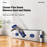Flat Squeeze Mop Aluminum Alloy Hand-Free Wringing Microfiber Wet & Dry Mop | Self-Wringing Floor Cleaning System