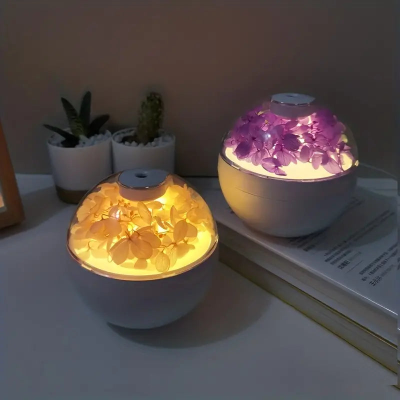 Eternal Flower Humidifier, Mini Aroma Diffuser, Home Ultrasonic Mist Maker Fogger, Desktop Humidifier For Office Dormitory And Vehicle, Portable Air Freshener, Light USB Mute Air Humidifier, Essential Oil Diffuser