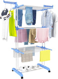 Foldable Clothes Drying Rack with Wheels | Multi-Layer Laundry Stand | Space Saving Clothes Dryer Pakistan
