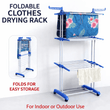 Foldable Clothes Drying Rack with Wheels | Multi-Layer Laundry Stand | Space Saving Clothes Dryer Pakistan