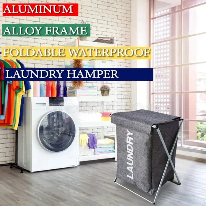 Foldable Laundry Basket with Stand – Portable Clothes Storage Organizer