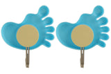 Set Of 3 Creative Hand And Foot Shape Smiley Hook, Multipurpose Wall Hanging Hook, Kitchen Bathroom Hooks, Strong Sticky Cartoon Hook