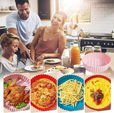 Silicone Air Frying Plate, Oven Baking Tray, Non Stick Baking Basket Mat, Round Replacement Grill Pan Accessory, Silicone Pot Liner Basket, Round Microwave Pads, Kitchen Cooking Tool
