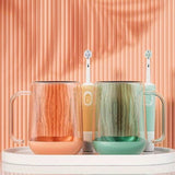 Mouth Wash Cup, Simple Transparent Brushing Mug, Anti Dirty Tooth Cup, Plastic Gargle Cup With Handle, Minimalist Bathroom Tumbler, Bathroom Accessories