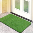 Artificial Grass Door Mat, Outdoor Anti Shedding Turf Rug, Multipurpose Home Entryway Scraper Doormat, Fake Grass Carpet Mat, DIY Balcony Dining Room Kitchen Backyard Grass Mat, Turf Grass Front Door Mats