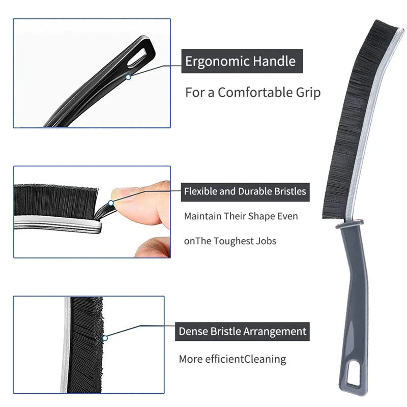 Set Of 2 Gap Cleaning Brush, Bathroom Crevice Cleaning Brush, Hard Bristle Brush, Durable Grout Cleaning Brush, Dead Angle Cleaning Brush, Hard Bristle Cleaning Brush For Domestic Use