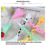 Creative Giraffe Gel Pen, Black Refill Signature Pen, Cute Giraffe Standable Gel Pen, Adorable Cartoon Student Signature Pen, School Office Stationery, Reusable 0.5mm Rollerball Gel Pen