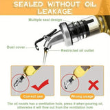 Glass Oil Dispenser Bottle – Stainless Steel Pourer | Leak-Proof Kitchen Oil & Vinegar Container 300ML