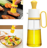 Glass Olive Oil Dispenser with Silicone Basting Brush – Kitchen Oil Pour Bottle