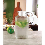 Glass Water Jug with Plastic Lid – 1.74L Premium Beverage Pitcher