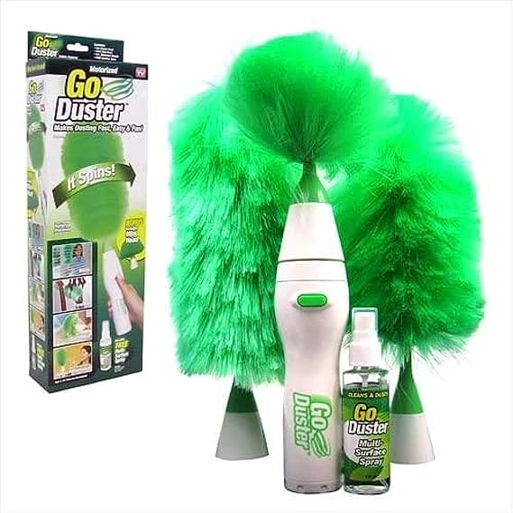 Electric Rolling Duster, Adjustable Electric Go Dusters, Multifunctional Electronic Motorized Cleaning Brush Set, Multipurpose Feather Duster, Duster Feather Dust Cleaner Brush for Home, Office, Car