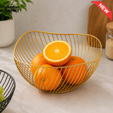 GOLD METAL WIRE FRUIT BASKET FOR KITCHEN COUNTERTOP