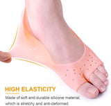 Pair Of Silicone Boat Heel Insole, Silicone Moisturizing Gel Sock, Anti Crack Protective Insole, Soft Open Toe Socks For Foot Care Protector, Shallow Boat Sock for Girls Ladies, Nonslip Gel Moisturizing Socks Foot Care