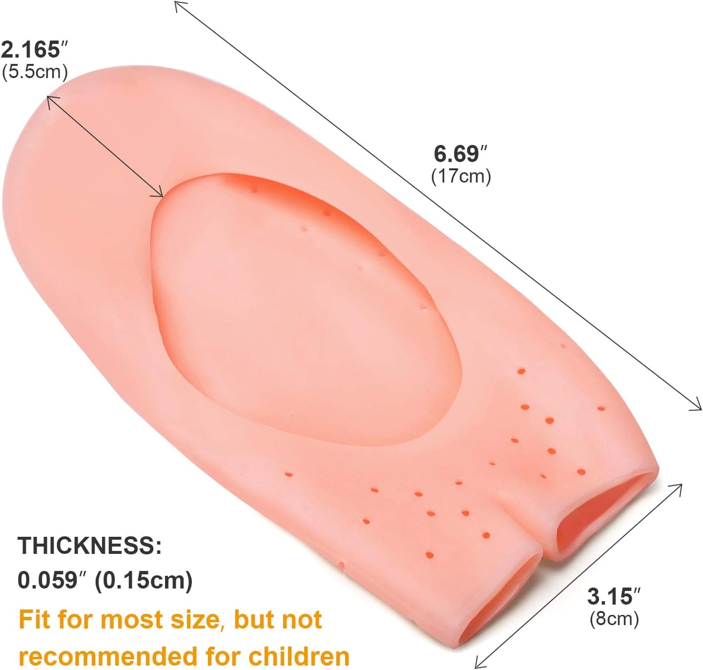 Pair Of Silicone Boat Heel Insole, Silicone Moisturizing Gel Sock, Anti Crack Protective Insole, Soft Open Toe Socks For Foot Care Protector, Shallow Boat Sock for Girls Ladies, Nonslip Gel Moisturizing Socks Foot Care