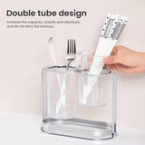 Round Tube Cutlery Holder, Luxury Kitchen Chopsticks Basket, Multifunctional Cutlery Stand Rack, Spoon Fork Chopsticks Storage Rack, Kitchen Cutlery Storage, Household Wrought Iron Chopstick Holder