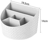 5 Compartment Desktop Storage Organizer, Multipurpose Table Organizer, Plastic Storage Box, Kitchen Bathroom Storage Box, Multifunctional Storage Organizer Case
