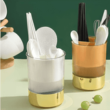3 Grid Oprah Chopstick Holder, Kitchen Cutlery Storage Rack, Chopsticks Spoon Rack, Standing Plastic Storage Container, Household Kitchen Tableware Storage Holder Box, Multifunctional Kitchen Cutlery Holder