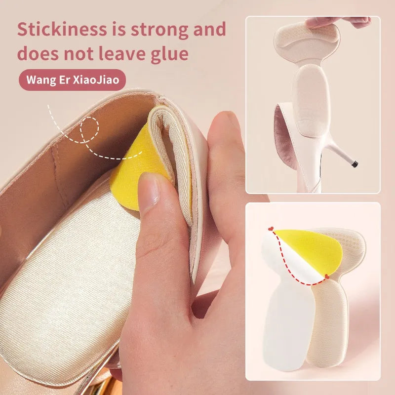 2pcs T-Shape Shoe Heel Insoles Foot Heel Pad