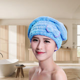 Microfiber Bowknot Towel Wrap, Quick Hair Drying Bath Towel, Spa Bowknot Wrap Towel Hat, Cap for Bath Bathroom, Comfortable Bath Spa Cap, Turban for Drying Curly Long Thick Hair, Highly Absorbent Hair Drying Towel
