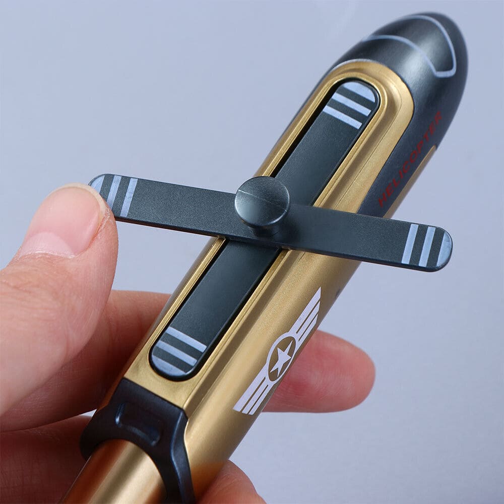 Creative Helicopter Metal Gel Pen, Military Weapon Fighter Helicopter Pen, Student Pen Stationery, Dry Student Exam Signature Pen, Quick Dry School Supplies Signature Pen, Combat Helicopter School Gel Pen