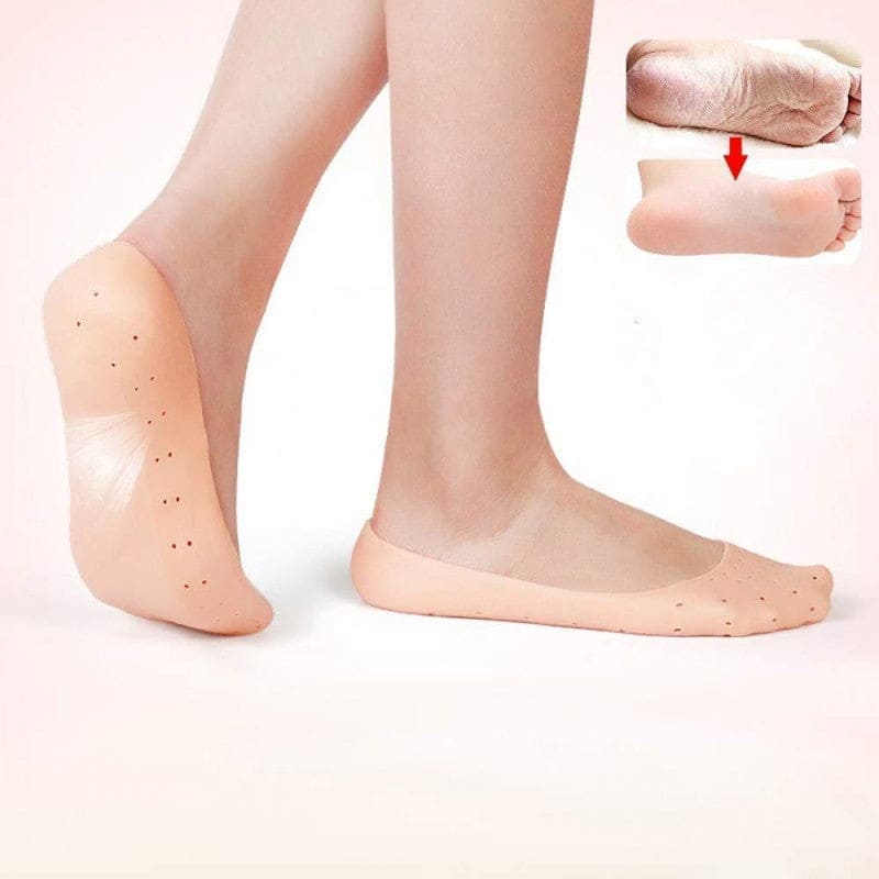 Full Silicon Gel Socks, Anti Crack Heel Socks, Moisturizing Socks For Foot Care And Heel, Full Length Silicone Foot Protector, Cracked Heel Treatment Socks, Men And Women Gel Heel Protectors