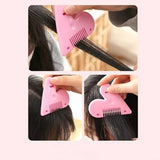 Love Heart Hair Trimming Comb, Pink Mini Hair Trimmer, Cute Manual Hair Cutting Comb, Women Hair Cutting Comb, Body Hair Removal, Pubic Hair Brush, Self Hair Cutting Comb