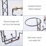 Iron Helmet Holder, Wall Mounted Hook Hanger, Clothing Hanging Hangers, Hat Cap Coat Keys Rack, Display Holder Hook Stand Rack, Multifunctional Non-marking Paste Rack, Wall Mounted Hanger Hat Organizer