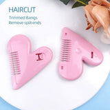 Love Heart Hair Trimming Comb, Pink Mini Hair Trimmer, Cute Manual Hair Cutting Comb, Women Hair Cutting Comb, Body Hair Removal, Pubic Hair Brush, Self Hair Cutting Comb