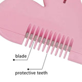 Love Heart Hair Trimming Comb, Pink Mini Hair Trimmer, Cute Manual Hair Cutting Comb, Women Hair Cutting Comb, Body Hair Removal, Pubic Hair Brush, Self Hair Cutting Comb