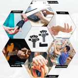 Hand Grip & Finger Stretch Bands with Wrist Support – Adjustable Grip Strengthener