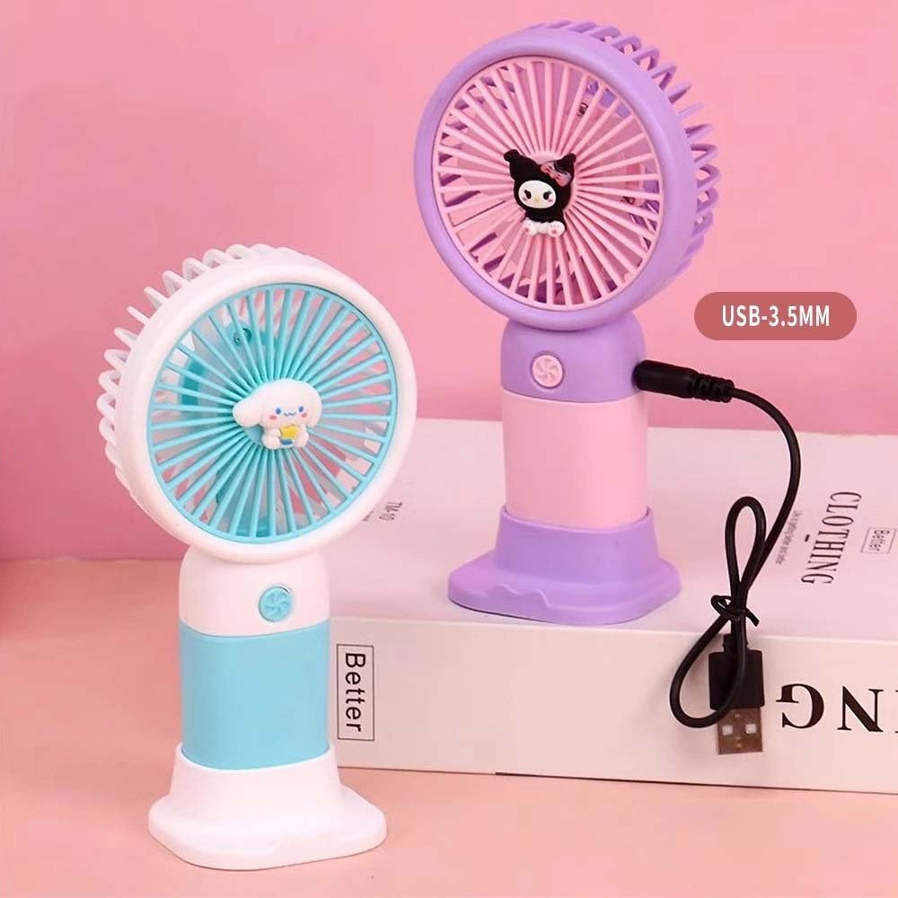 Mini Handheld Cooling Fan – Portable USB Rechargeable Fan (Random Character)