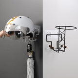 Iron Helmet Holder, Wall Mounted Hook Hanger, Clothing Hanging Hangers, Hat Cap Coat Keys Rack, Display Holder Hook Stand Rack, Multifunctional Non-marking Paste Rack, Wall Mounted Hanger Hat Organizer